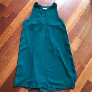LOFT Emerald Green Trapeze T-Back Dress- Size M